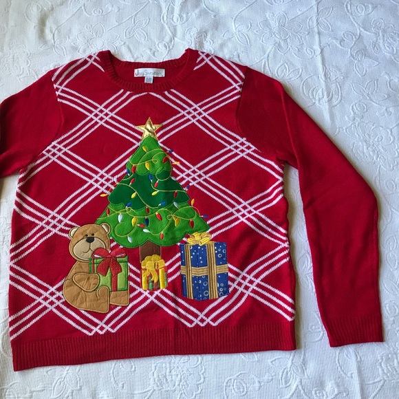 Jolly Sweaters Sweaters - Jolly Sweaters Christmas sweater XL red white